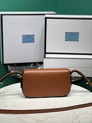 Prada Triangle Flap Leather Shoulder Brown Bag Size 20.5 x 10.5 x 4 cm - 5