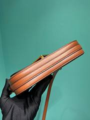 Prada Triangle Flap Leather Shoulder Brown Bag Size 20.5 x 10.5 x 4 cm - 4
