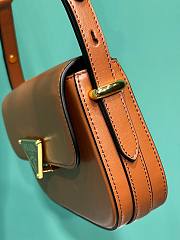 Prada Triangle Flap Leather Shoulder Brown Bag Size 20.5 x 10.5 x 4 cm - 3