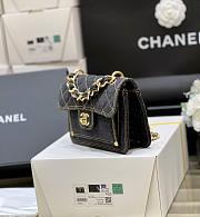 Chanel Flap Blue Denim Bag Size 19 x 13 x 5 cm - 6