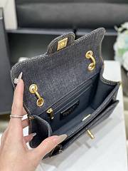 Chanel Flap Blue Denim Bag Size 19 x 13 x 5 cm - 4