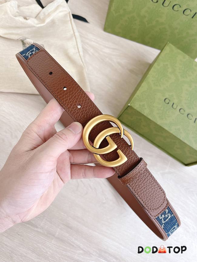 Gucci Belt 3.0 cm Gold/Silver - 1