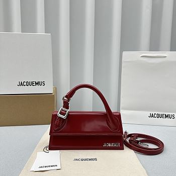Jacquemus Le Chiquito Long Red Bag Size 21 x 10 x 6 cm