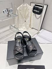Chanel Sandals Black/White/Beige  - 2