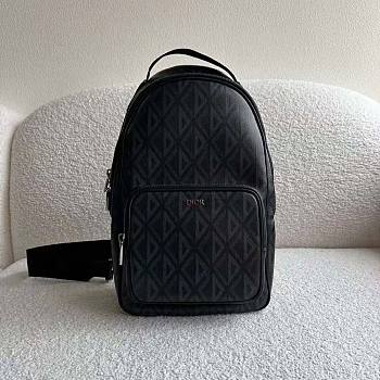 Dior Men Mini Rider Backpack Black Size 21 x 32 x 10 cm 