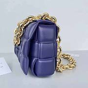 Bottega Veneta Chain Cassette Padded Intrecciato Leather Purple Size 18 x 26 x 8 cm - 2