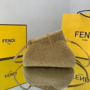 Fendi First Lamb Wool Brown Size 26 x 9.5 x 18 cm - 1