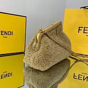 Fendi First Lamb Wool Brown Size 26 x 9.5 x 18 cm - 5