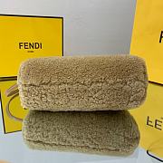Fendi First Lamb Wool Brown Size 26 x 9.5 x 18 cm - 3