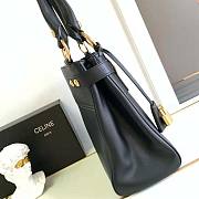 Celine Medium Annabel Supple Calfskin Black Bag Size 36.5 x 28.5 x 10 cm - 2