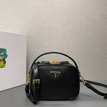 Prada Odette Leather Black Bag Size 13 x 18.5 x 6.5 cm