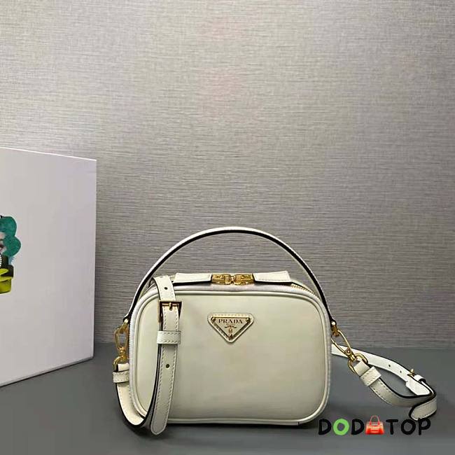 Prada Odette Leather White Bag Size 13 x 18.5 x 6.5 cm - 1