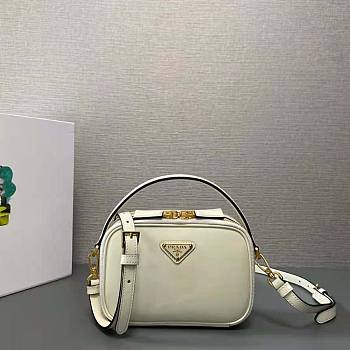 Prada Odette Leather White Bag Size 13 x 18.5 x 6.5 cm