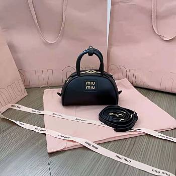 Miu Miu Mini Leather Top Handle Bag Black Size 11.5 x 18 x 8 cm