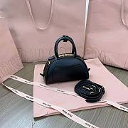 Miu Miu Mini Leather Top Handle Bag Black Size 11.5 x 18 x 8 cm - 5