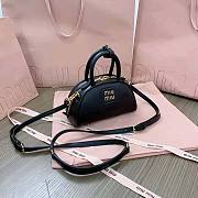 Miu Miu Mini Leather Top Handle Bag Black Size 11.5 x 18 x 8 cm - 2