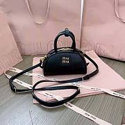 Miu Miu Mini Leather Top Handle Bag Black Size 11.5 x 18 x 8 cm - 3