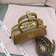Miu Miu Mini Leather Top Handle Bag Brown Size 11.5 x 18 x 8 cm - 6