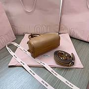 Miu Miu Mini Leather Top Handle Bag Brown Size 11.5 x 18 x 8 cm - 4