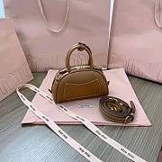 Miu Miu Mini Leather Top Handle Bag Brown Size 11.5 x 18 x 8 cm - 5