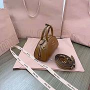 Miu Miu Mini Leather Top Handle Bag Brown Size 11.5 x 18 x 8 cm - 3