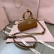 Miu Miu Mini Leather Top Handle Bag Brown Size 11.5 x 18 x 8 cm - 2