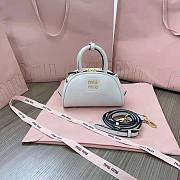 Miu Miu Mini Leather Top Handle Bag White Size 11.5 x 18 x 8 cm - 1