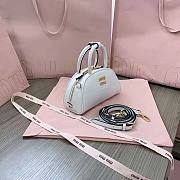 Miu Miu Mini Leather Top Handle Bag White Size 11.5 x 18 x 8 cm - 2