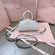 Miu Miu Mini Leather Top Handle Bag White Size 11.5 x 18 x 8 cm - 3