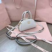 Miu Miu Mini Leather Top Handle Bag White Size 11.5 x 18 x 8 cm - 4