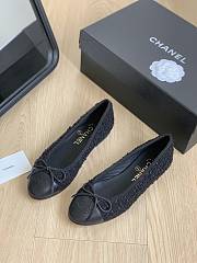 Chanel Tweed Plain Logo Ballet Shoes - 3