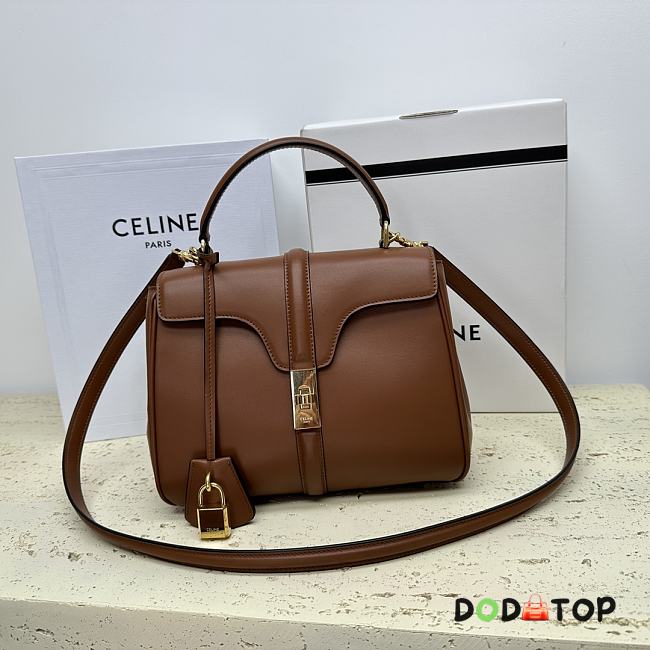 Celine Small 16 Bag in Natural Calfskin Brown Size 23 x 19 x 10.5 cm - 1