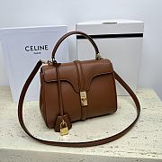 Celine Small 16 Bag in Natural Calfskin Brown Size 23 x 19 x 10.5 cm - 3