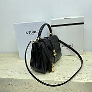 Celine Small 16 Bag in Natural Calfskin Black Size 23 x 19 x 10.5 cm - 6