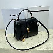 Celine Small 16 Bag in Natural Calfskin Black Size 23 x 19 x 10.5 cm - 2