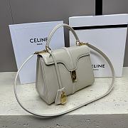 Celine Small 16 Bag in Natural Calfskin White Size 23 x 19 x 10.5 cm - 3