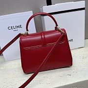 Celine Small 16 Bag in Natural Calfskin Red Size 23 x 19 x 10.5 cm - 4