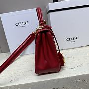 Celine Small 16 Bag in Natural Calfskin Red Size 23 x 19 x 10.5 cm - 5