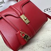 Celine Small 16 Bag in Natural Calfskin Red Size 23 x 19 x 10.5 cm - 2