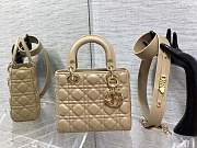 Dior Lady ABC Dark Beige Gold Hardware Bag Size 20 x 17 x 8 cm - 1