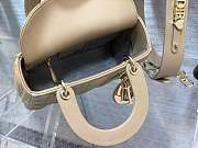 Dior Lady ABC Dark Beige Gold Hardware Bag Size 20 x 17 x 8 cm - 5