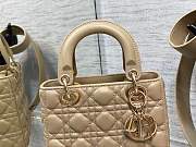 Dior Lady ABC Dark Beige Gold Hardware Bag Size 20 x 17 x 8 cm - 4