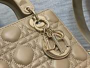 Dior Lady ABC Dark Beige Gold Hardware Bag Size 20 x 17 x 8 cm - 2