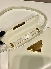 Prada Logo Triangle Medium Handbag White Size 28.5 x 14 x 7 cm - 6