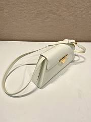 Prada Logo Triangle Medium Handbag White Size 28.5 x 14 x 7 cm - 4