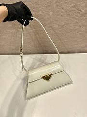 Prada Logo Triangle Medium Handbag White Size 28.5 x 14 x 7 cm - 3