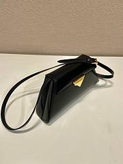 Prada Logo Triangle Medium Handbag Black Size 28.5 x 14 x 7 cm - 6