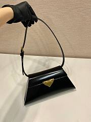 Prada Logo Triangle Medium Handbag Black Size 28.5 x 14 x 7 cm - 4