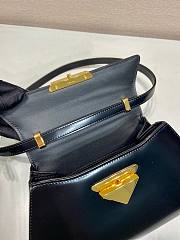 Prada Logo Triangle Medium Handbag Black Size 28.5 x 14 x 7 cm - 3