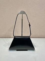 Prada Logo Triangle Medium Handbag Black Size 28.5 x 14 x 7 cm - 2
